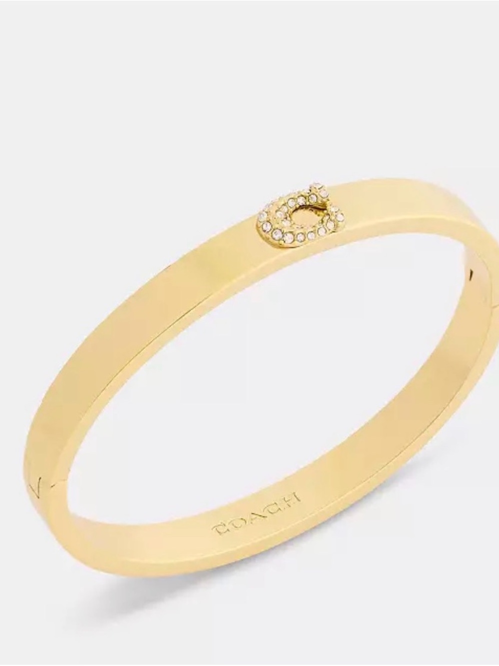 COACH Pavé C Hinged Bangle - Picture 1 of 3